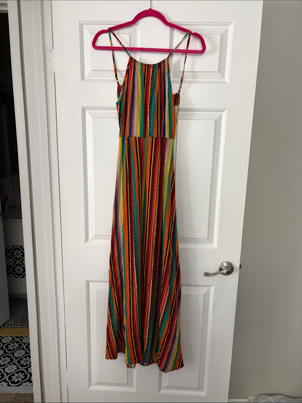 Colorful Striped Maxi Dress